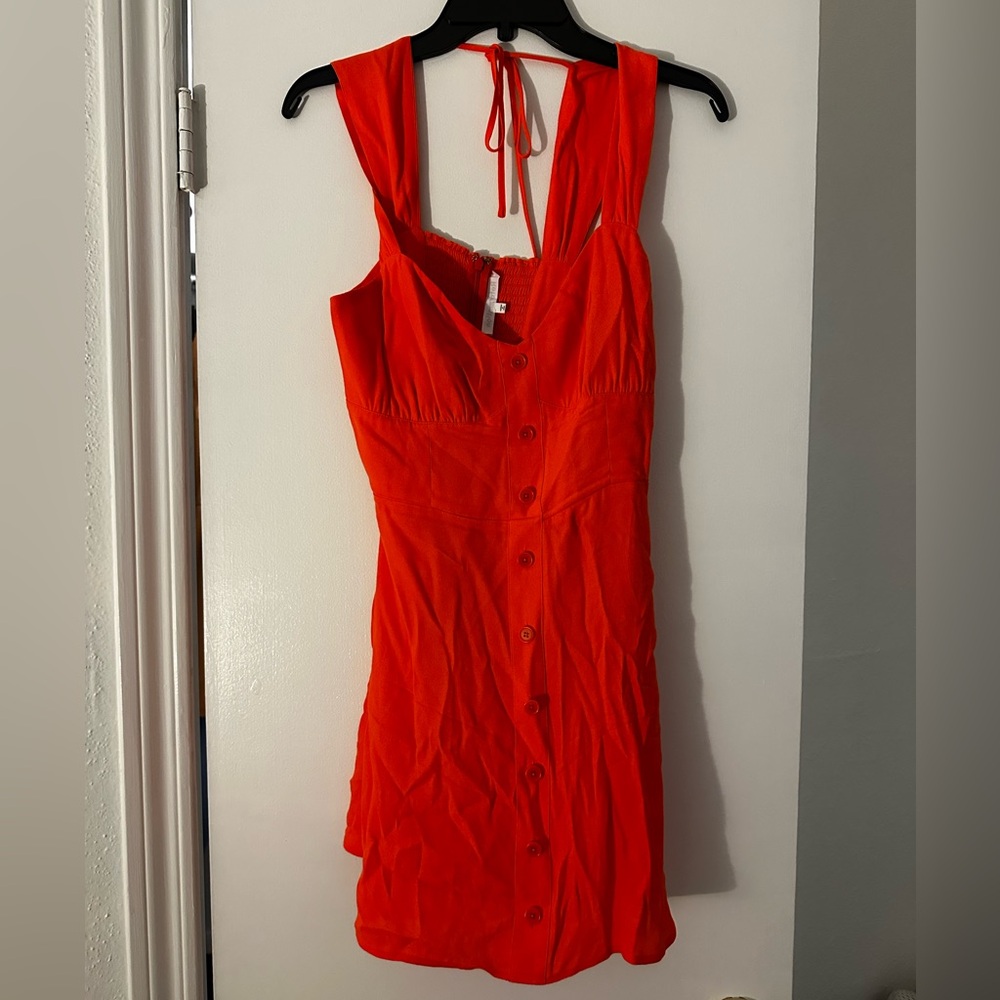 Reformation Red orange mini dress